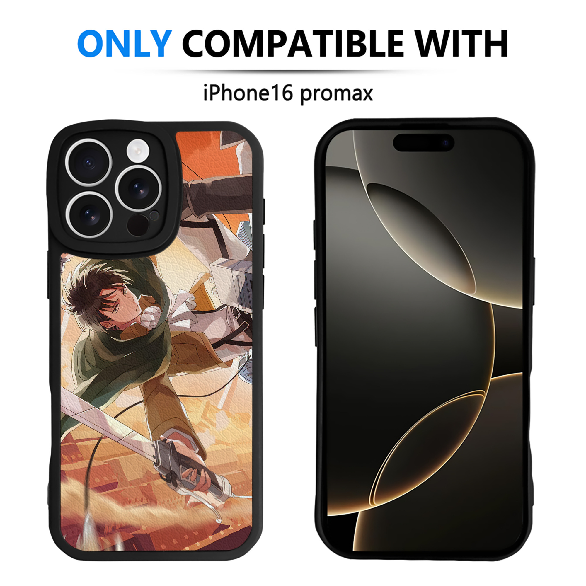 （画像用） 進撃の巨人 Attack on Titan 【iPhone 16シリーズ対応】シリコンスマホケース（レザー調） 材質：シリコン